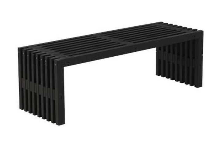 Rustikk benk Design av terrassebord 138x49x45cm svart - Svart - Hagemøbler & utemiljø - Utesofa - Hagebenk & utebenk