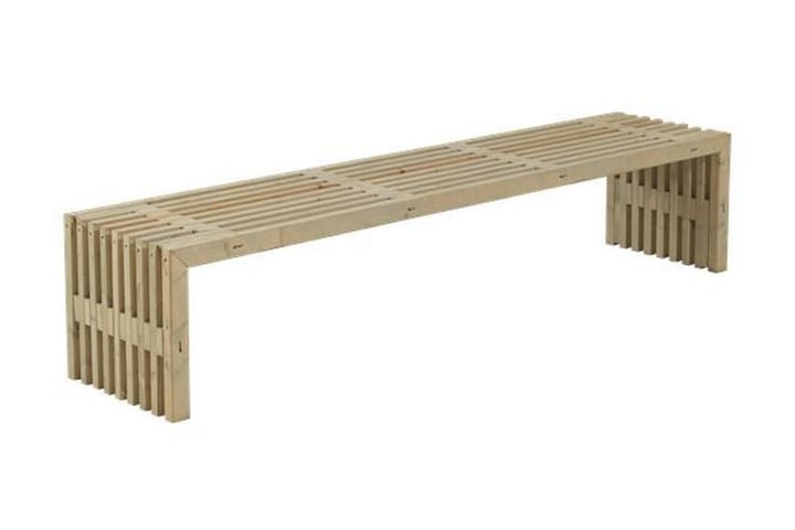 Rustikk benk Design av terrassebord218x49x45cm drivvedfarget - Grå|Beige - Hagemøbler & utemiljø - Hagebord - Piknikbord
