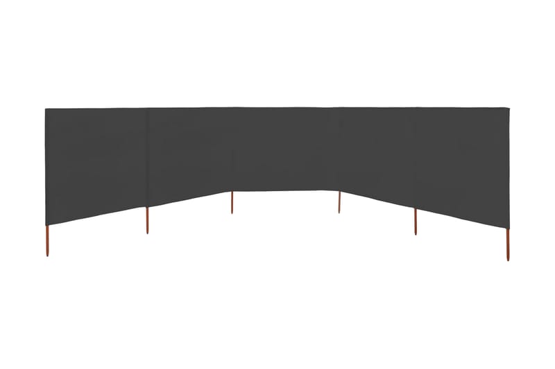Vindskjerm 5 paneler stoff 600x120 cm antrasitt - Grå - Hagemøbler & utemiljø - Solbeskyttelse - Avskjerming & vindskjerm