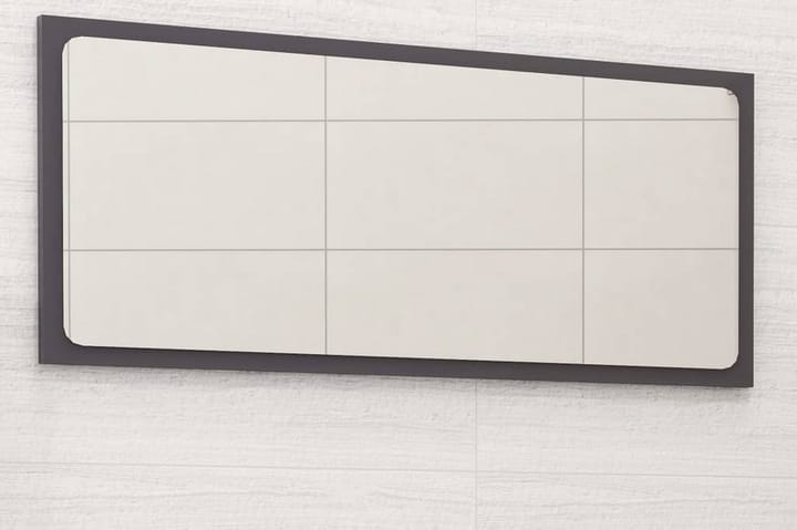 Baderomsspeil høyglans grå 80x1,5x37 cm sponplate - Grå - Innredning - Baderomsinnredning - Baderomsspeil