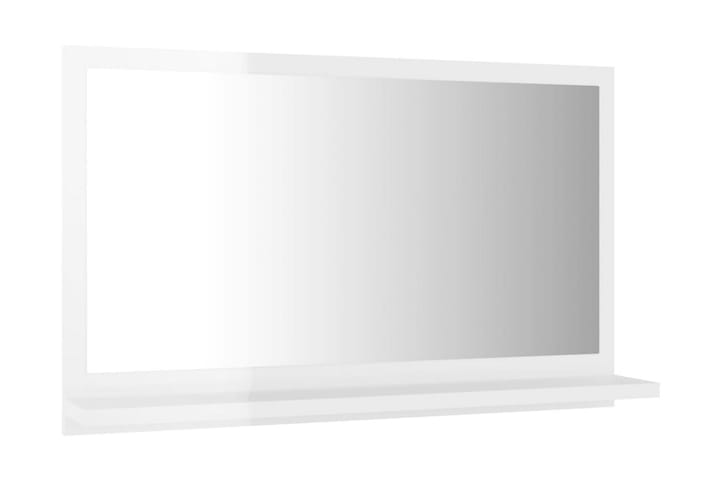 Baderomsspeil høyglans hvit 60x10,5x37 cm sponplate - Hvit - Interiør - Baderomsinnredning - Baderomsspeil