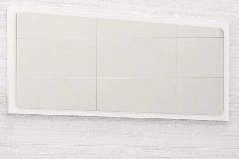 Baderomsspeil høyglans hvit 80x1,5x37 cm sponplate - Hvit - Interiør - Baderomsinnredning - Baderomsspeil