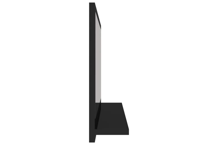 Baderomsspeil høyglans svart 60x10,5x37 cm sponplate - Svart - Innredning - Baderomsinnredning - Baderomsspeil