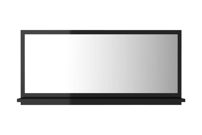 Baderomsspeil høyglans svart 80x10,5x37 cm sponplate - Svart - Innredning - Baderomsinnredning - Baderomsspeil