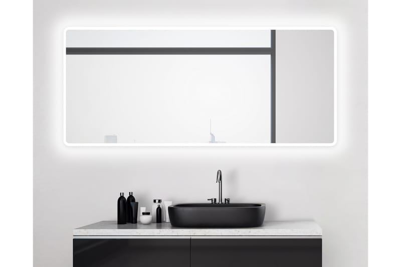 Speil Häggen 160x70 cm - Sølv - Interiør - Baderomsinnredning - Baderomsspeil