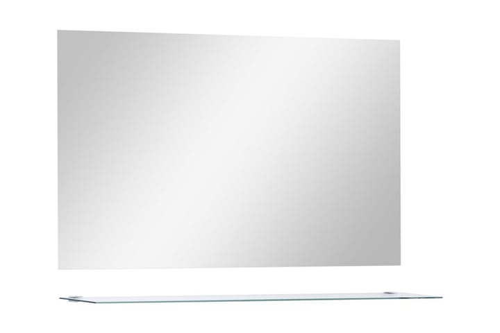 Veggspeil med hylle 100x60 cm herdet glass - Innredning - Baderomsinnredning - Baderomsspeil