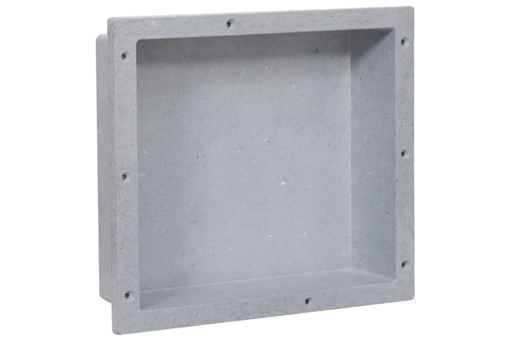 Veggnisje til dusj matt grå 41x36x10 cm - Grå - Interiør - Baderomsinnredning - Dusjhylle & dusjkurv