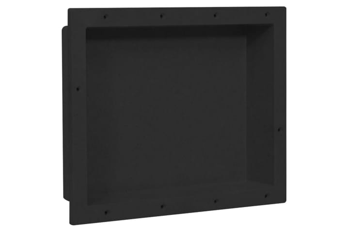 Veggnisje til dusj matt svart 41x51x10 cm - Svart - Interiør - Baderomsinnredning - Dusjhylle & dusjkurv
