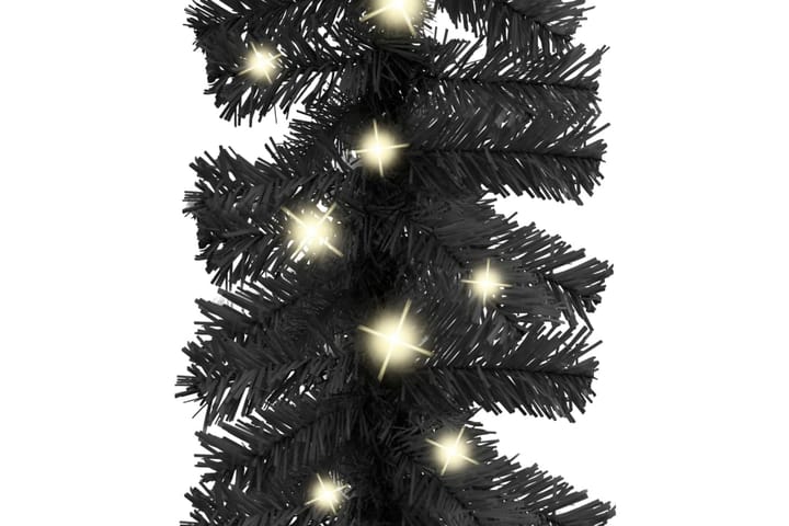 Julekrans med LED-lys 10 m svart - Svart - Interiør - Dekorasjon & innredningsdetaljer - Festdekorasjon