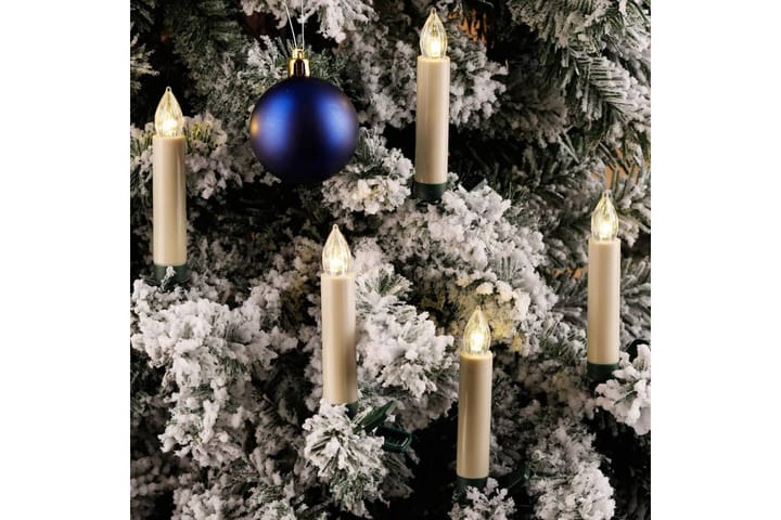 HI Trådløse mini LED-stearinlys med fjernkontroll 20 stk - Hvit - Interiør - Dekorasjon & innredningsdetaljer - Julepynt & juledekorasjon - Plastjuletre