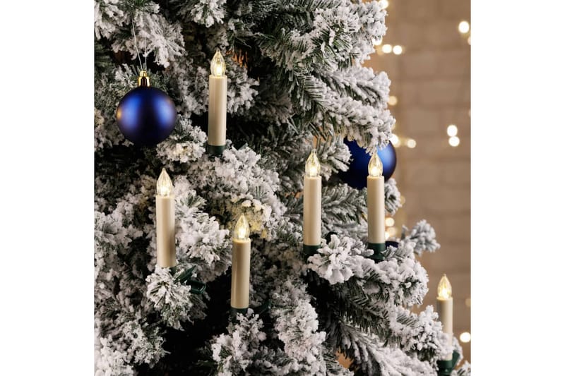 HI Trådløse mini LED-stearynlys med fjernkontroll 10 stk - Hvit - Innredning - Dekorasjon & innredningsdetaljer - Julepynt & juledekorasjon - Plastjuletre