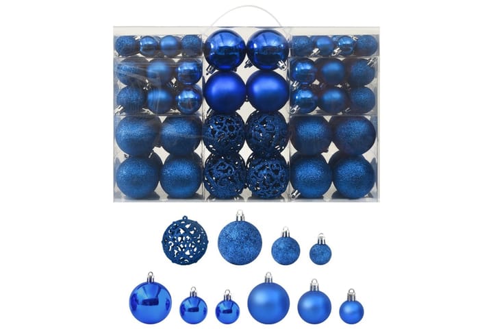 Julekulesett 100 deler blå - Blå - Interiør - Dekorasjon & innredningsdetaljer - Julepynt & juledekorasjon