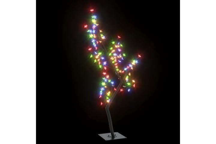 Juletre 128 lysdioder flerfarget lys kirsebærblomst 120 cm - Svart - Innredning - Dekorasjon & innredningsdetaljer - Julepynt & juledekorasjon
