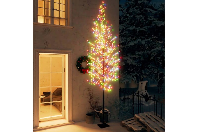 Juletre 200 lysdioder flerfarget lys kirsebærblomst 400 cm - Svart - Interiør - Dekorasjon & innredningsdetaljer - Julepynt & juledekorasjon - Plastjuletre