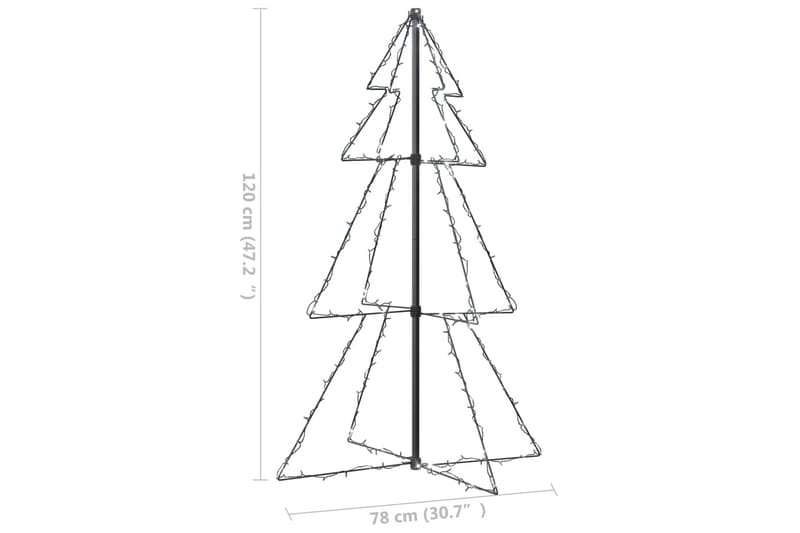 Juletre kjegle 160 LED innendørs og utendørs 78x120 cm - Innredning - Dekorasjon & innredningsdetaljer - Julepynt & juledekorasjon - Plastjuletre