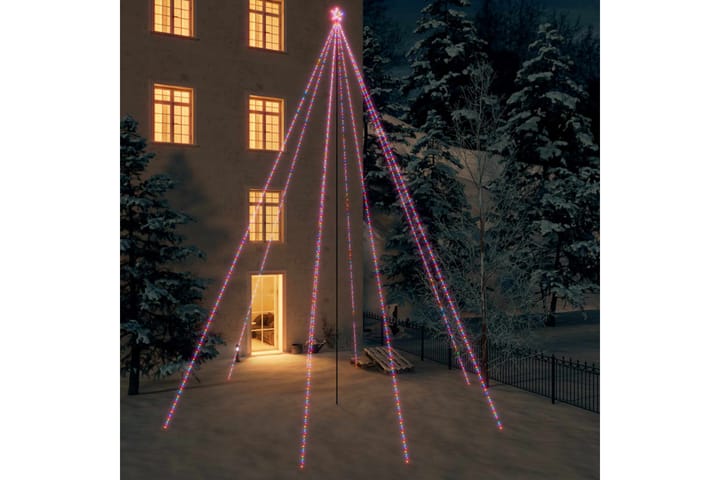 Juletrelys innendørs utendørs 1300 LED flerfarget 8 m - Flerfarget - Innredning - Dekorasjon & innredningsdetaljer - Julepynt & juledekorasjon
