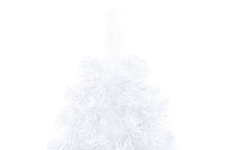 Kunstig juletre halvt med LED og kuler 210 cm hvit - Innredning - Dekorasjon & innredningsdetaljer - Julepynt & juledekorasjon - Plastjuletre