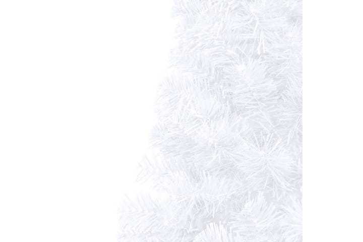 Kunstig juletre halvt med LED og stativ 180 cm PVC hvit - Interiør - Dekorasjon & innredningsdetaljer - Julepynt & juledekorasjon - Plastjuletre