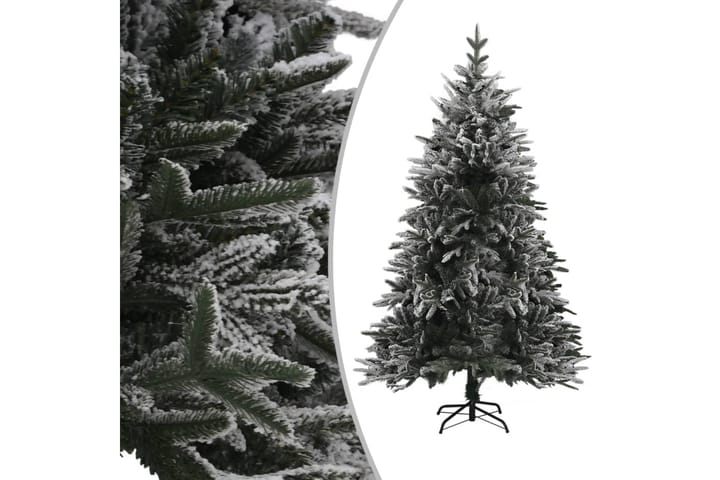 Kunstig juletre med flokket snø grønn 210 cm PVC og PE - Innredning - Dekorasjon & innredningsdetaljer - Julepynt & juledekorasjon - Plastjuletre