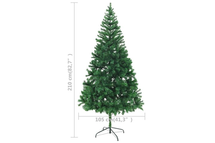 Kunstig juletre med LED 210 cm 910 grener - Innredning - Dekorasjon & innredningsdetaljer - Julepynt & juledekorasjon - Plastjuletre