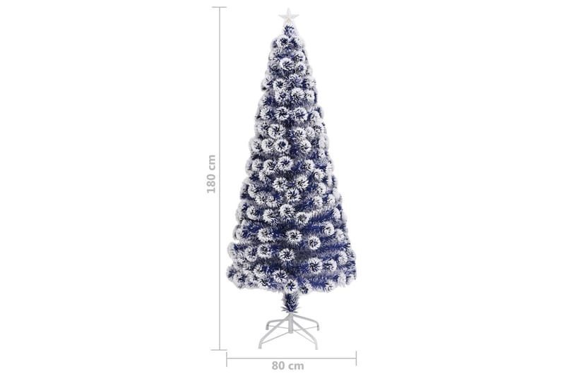 Kunstig juletre med LED hvit og blå 180 cm fiberoptikk - Innredning - Dekorasjon & innredningsdetaljer - Julepynt & juledekorasjon - Plastjuletre