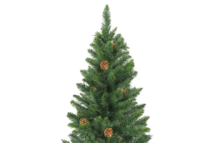 Kunstig juletre med LED og furukongler grønn 210 cm - Innredning - Dekorasjon & innredningsdetaljer - Julepynt & juledekorasjon - Plastjuletre
