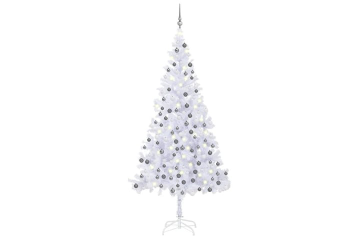Kunstig juletre med LED og kulesett L 240 cm hvit - Innredning - Dekorasjon & innredningsdetaljer - Julepynt & juledekorasjon - Plastjuletre