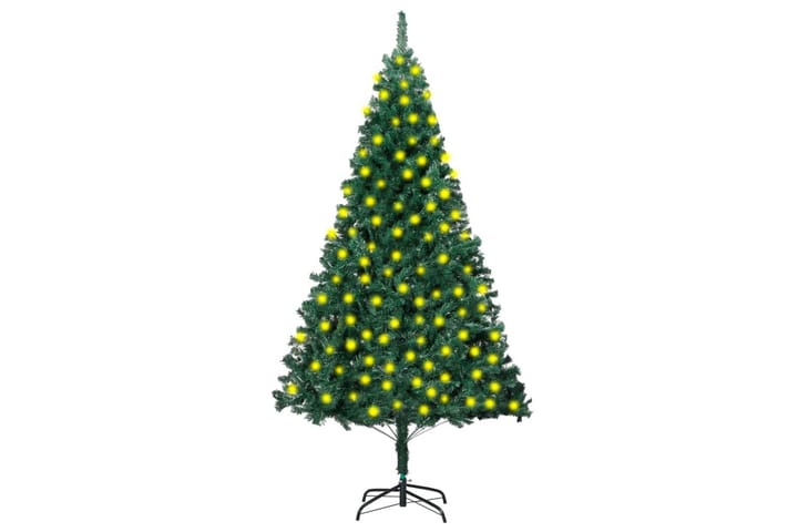 Kunstig juletre med LED og tykke grener grønn 210 cm - Innredning - Dekorasjon & innredningsdetaljer - Julepynt & juledekorasjon - Plastjuletre