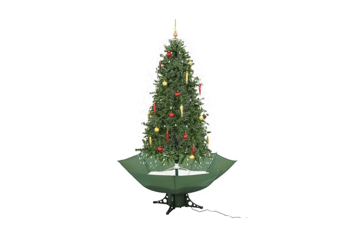 Kunstig juletre med snø og paraplybase grønn 190 cm - grønn - Interiør - Dekorasjon & innredningsdetaljer - Julepynt & juledekorasjon