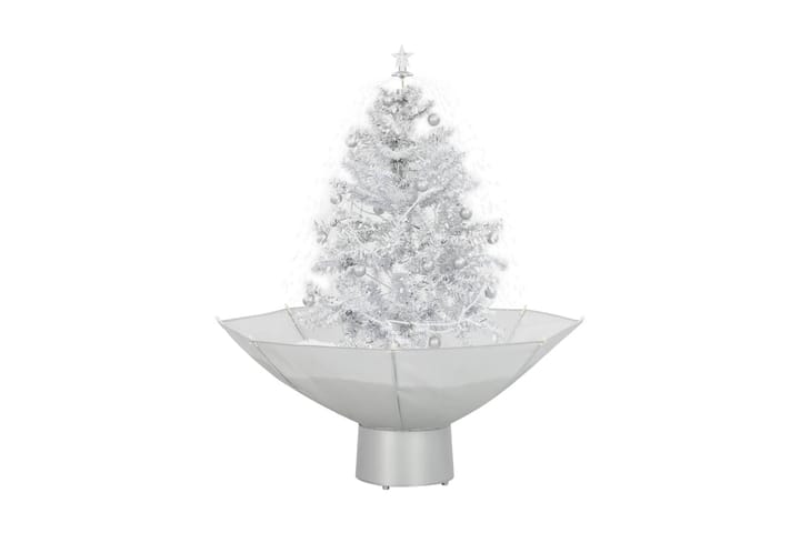 Kunstig juletre med snø og paraplyfot hvit 75 cm - Hvit - Interiør - Dekorasjon & innredningsdetaljer - Julepynt & juledekorasjon - Plastjuletre
