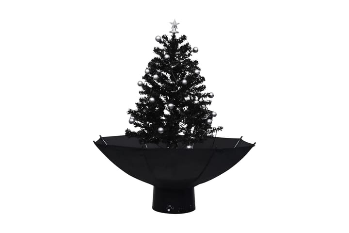 Kunstig juletre med snø & paraplyfot svart 75 cm PVC - Interiør - Dekorasjon & innredningsdetaljer - Julepynt & juledekorasjon - Plastjuletre