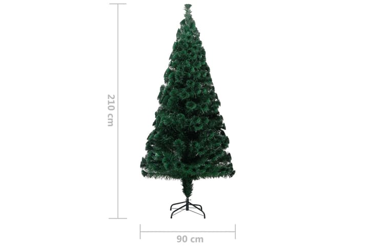 Kunstig juletre med stativ grønn 210 cm PVC - Innredning - Dekorasjon & innredningsdetaljer - Julepynt & juledekorasjon - Plastjuletre