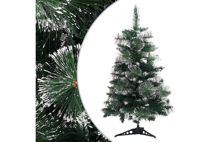 Kunstig juletre med stativ grønn og hvit 60 cm PVC - Interiør - Dekorasjon & innredningsdetaljer - Julepynt & juledekorasjon