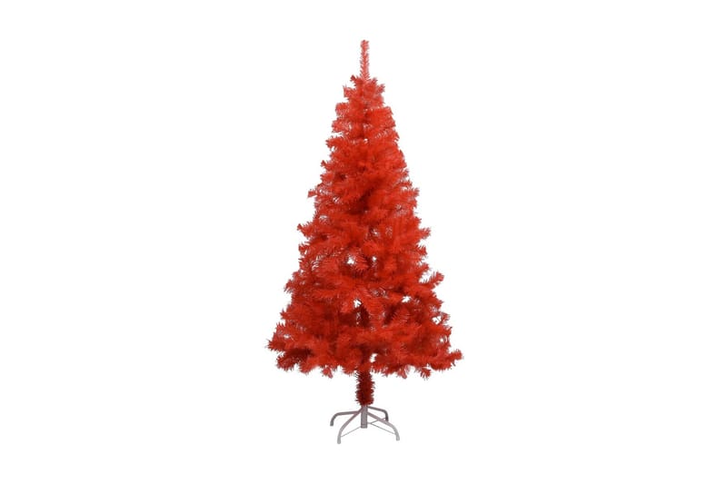 Kunstig juletre med stativ rød 150 cm PVC - Interiør - Dekorasjon & innredningsdetaljer - Julepynt & juledekorasjon