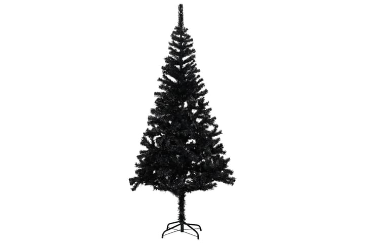 Kunstig juletre med stativ svart 240 cm PVC - Svart - Innredning - Dekorasjon & innredningsdetaljer - Julepynt & juledekorasjon - Plastjuletre