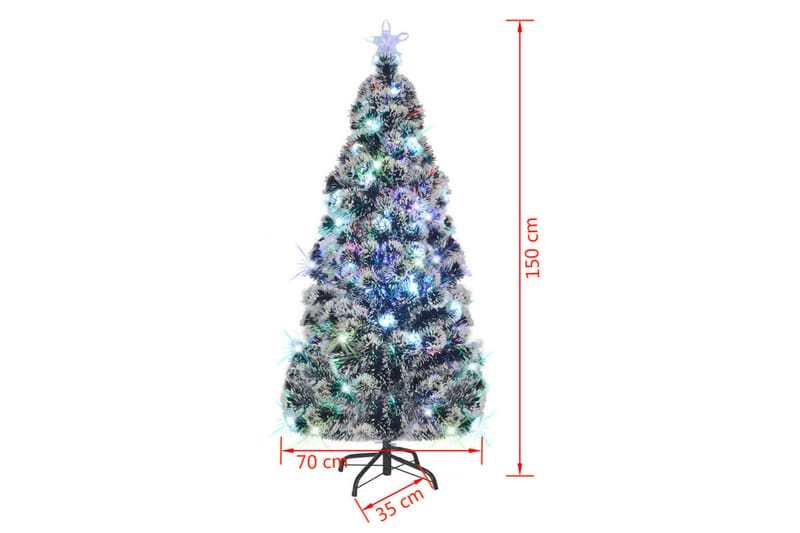 Kunstig juletre med stativ/LED 150 cm 170 grener - Grønn - Interiør - Dekorasjon & innredningsdetaljer - Julepynt & juledekorasjon - Plastjuletre