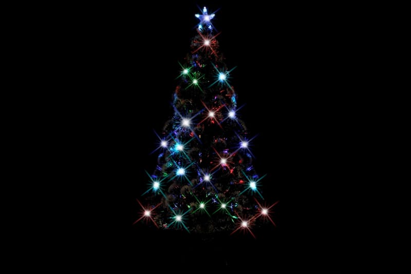 Kunstig juletre med stativ/LED 180 cm 220 grener - Grønn - Interiør - Dekorasjon & innredningsdetaljer - Julepynt & juledekorasjon - Plastjuletre