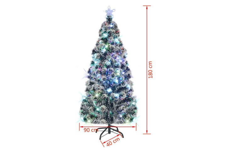 Kunstig juletre med stativ/LED 180 cm 220 grener - Grønn - Interiør - Dekorasjon & innredningsdetaljer - Julepynt & juledekorasjon - Plastjuletre