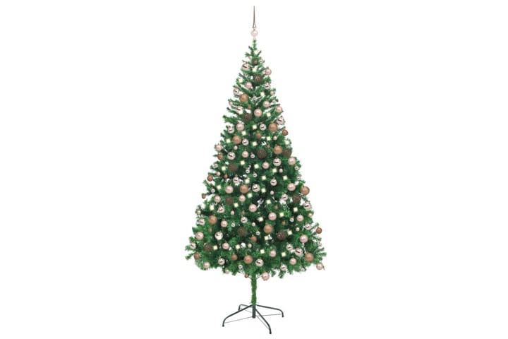 Kunstig juletresett med LED og kuler 210 cm 910 grener - Innredning - Dekorasjon & innredningsdetaljer - Julepynt & juledekorasjon - Plastjuletre