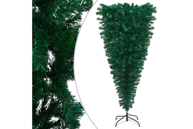 Opp-ned kunstig juletre med stativ grønt 120 cm - Interiør - Dekorasjon & innredningsdetaljer - Julepynt & juledekorasjon - Plastjuletre