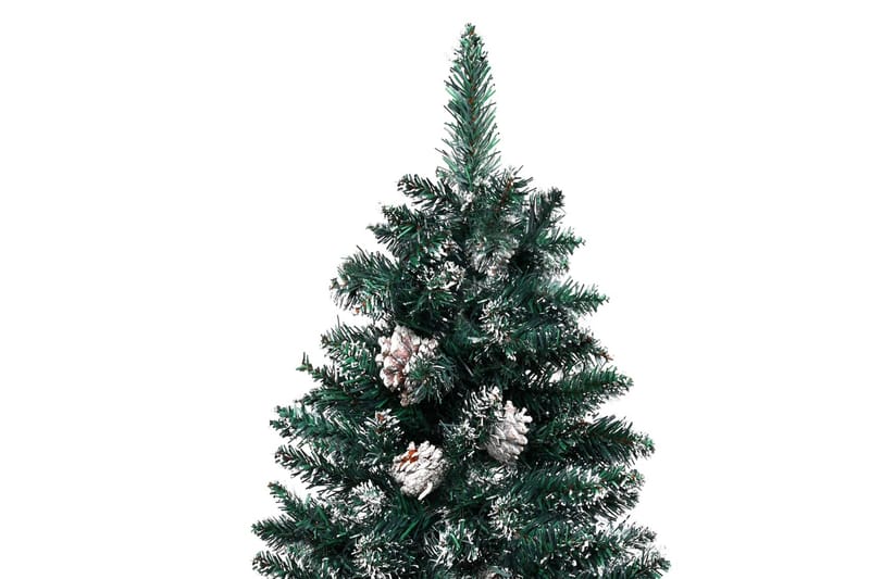 Slankt juletre med ekte tre & hvit snø grønn 150 cm - Interiør - Dekorasjon & innredningsdetaljer - Julepynt & juledekorasjon - Plastjuletre