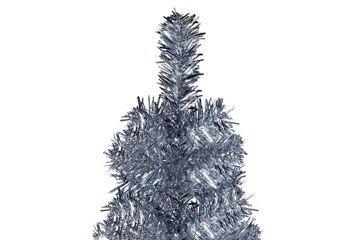 Slankt juletre med LED og kulesett sølv 150 cm - Interiør - Dekorasjon & innredningsdetaljer - Julepynt & juledekorasjon - Plastjuletre