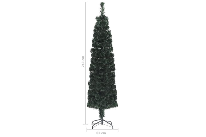 Slankt kunstig juletre med stativ 240 cm fiberoptikk - Innredning - Dekorasjon & innredningsdetaljer - Julepynt & juledekorasjon - Plastjuletre