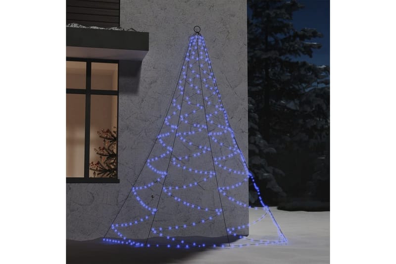 Veggtre med metallkrok 260 LED blå 3 m innendørs utendørs - Blå - Interiør - Dekorasjon & innredningsdetaljer - Julepynt & juledekorasjon - Plastjuletre