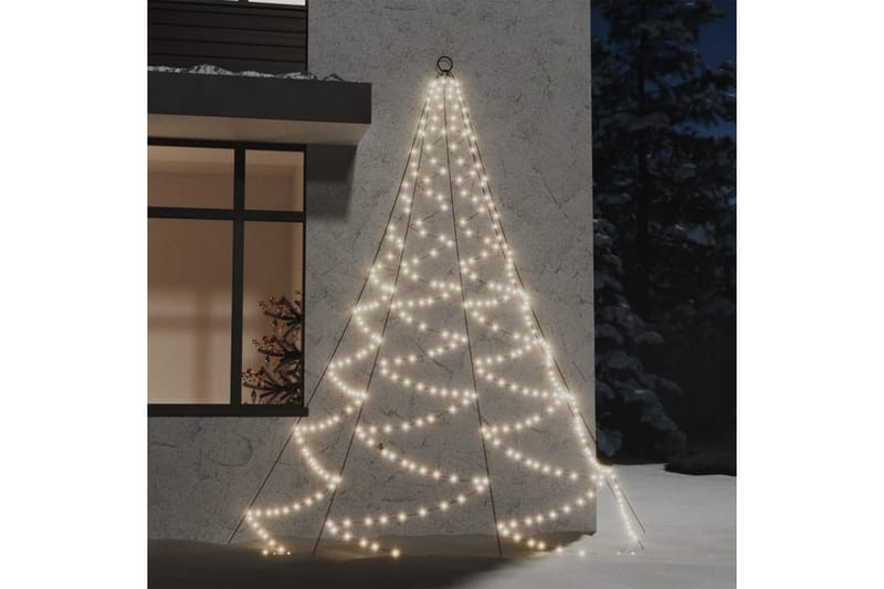 Veggtre med metallkrok 260 LED varmhvit 3 m - Hvit - Interiør - Dekorasjon & innredningsdetaljer - Julepynt & juledekorasjon - Plastjuletre