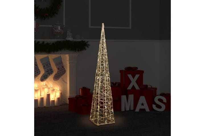 Dekorativ LED-lyskjegle i akryl varmhvit 120 cm - Innredning - Dekorasjon & innredningsdetaljer - Julepynt & juledekorasjon