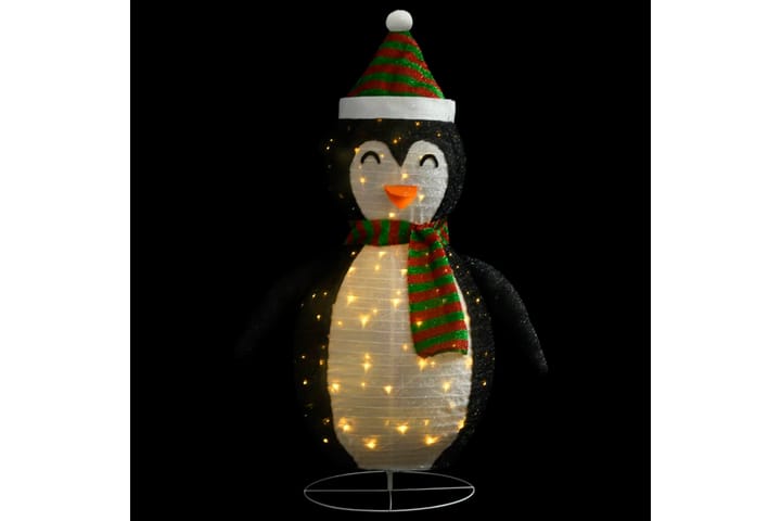 Dekorativ pingvinfigur julesnø LED luksusstoff 60 cm - Hvit - Innredning - Dekorasjon & innredningsdetaljer - Julepynt & juledekorasjon