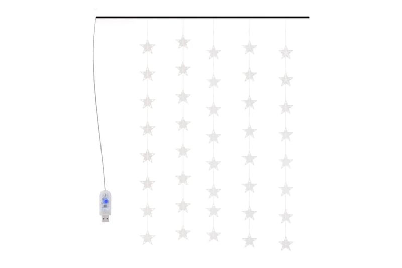 Eventyrlysgardin stjerner 200 LED blå 8 funksjoner - Blå - Innredning - Dekorasjon & innredningsdetaljer - Julepynt & juledekorasjon