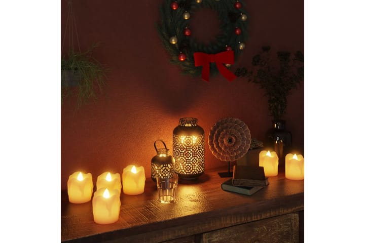 Flammefrie elektriske telys LED lys 12 stk varm hvit - Hvit - Innredning - Dekorasjon & innredningsdetaljer - Julepynt & juledekorasjon