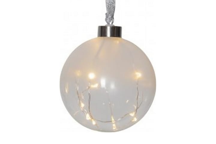 Glow Glasskule frostad 10cm - Star Trading - Interiør - Dekorasjon & innredningsdetaljer - Julepynt & juledekorasjon - Juletrepynt